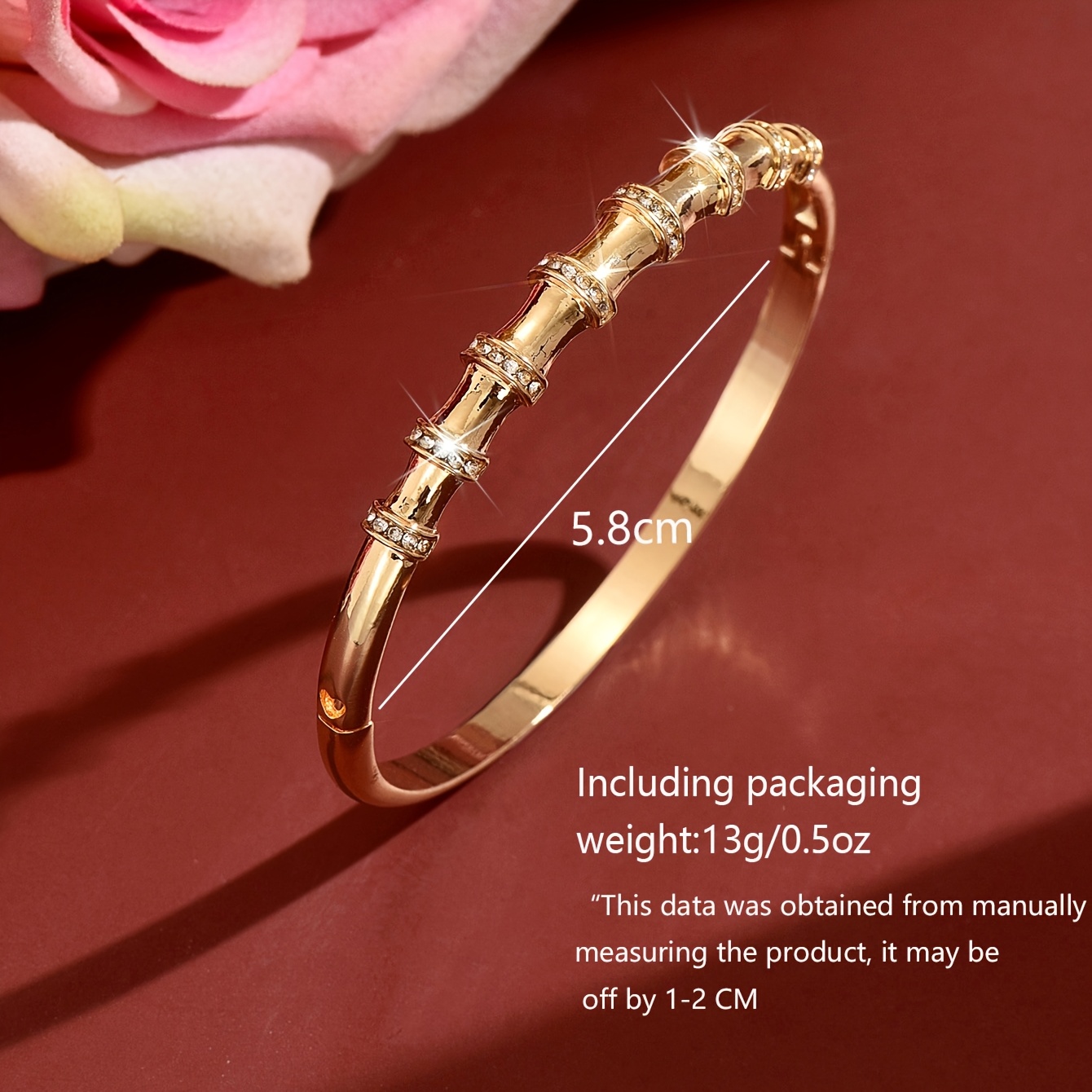 Women's Irregular Bamboo Joint Bangle Bracelet, Exquisite Design